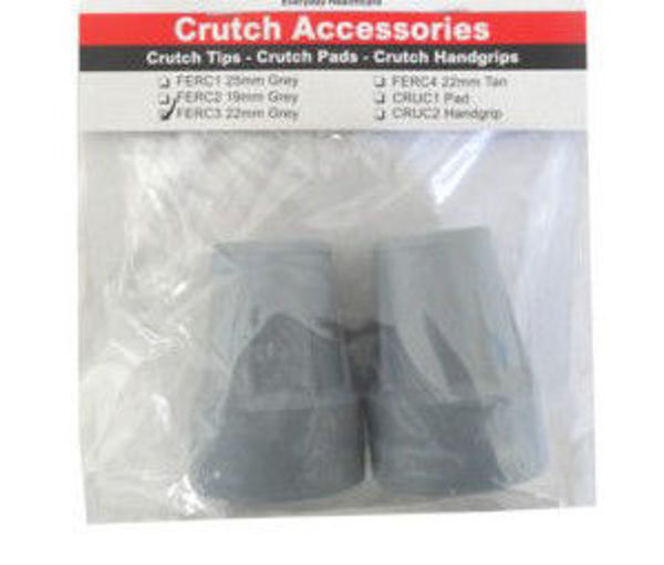 Picture of Crutch Tip - 7/8 22mm 1 Pair, Grey Colour