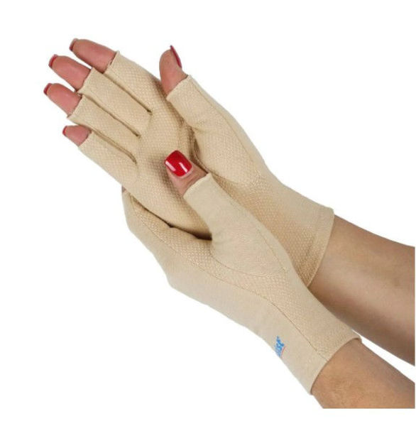 Picture of Large - Arthritis Gloves, Beige Pair (Fits 9cm-10cm) 