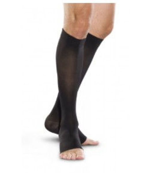 Picture of 4001 B/KNEE LARGE SHORT, OPEN TOE - BLACK 