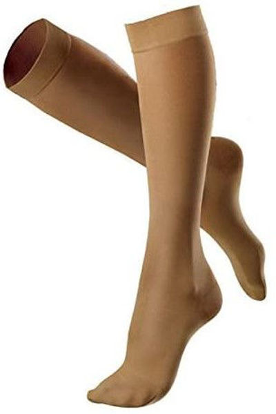 Picture of 4001 B/KNEE WITH SILICON BAND, MEDIUM SHORT, CLOSED TOE - MEXICO 